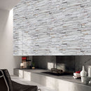 Papel Tapiz Piedra Laja Gris Ladrillo Autoadherible Pared 3m