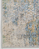 TAPETE ADARA VERDE ORO GRIS T2257