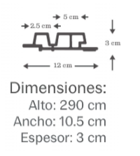 Lambrín Coextruido Asimétrico para Exterior