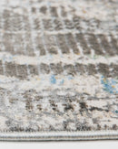TAPETE ADARA VERDE ORO GRIS T2257