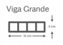 VIGA INTERIOR GRANDE 15 X 5 CM WPC