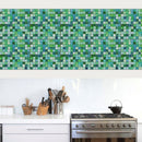 Azulejos Adhesivos Cocina Baño Mosaicos Verdes