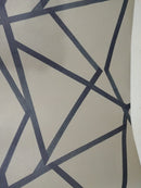 Papel Tapiz Con Patrón Geometrico Rayado Texturizado Pared