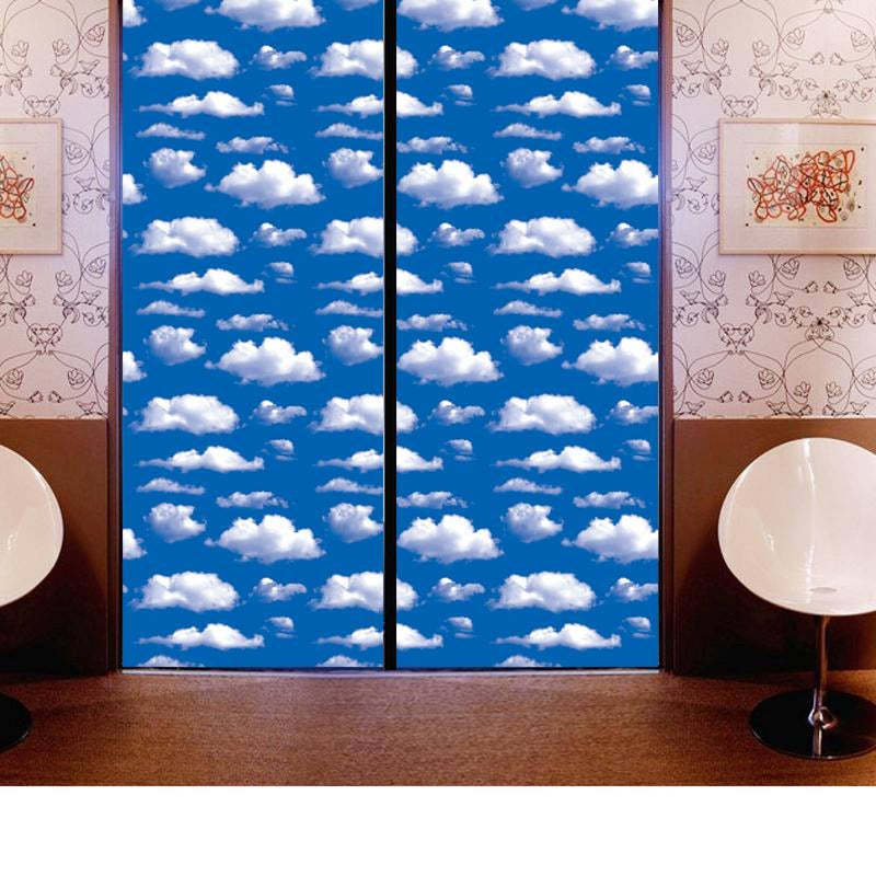 Papel Tapiz De Nubes En El Cielo Azul Autoadherible Pared