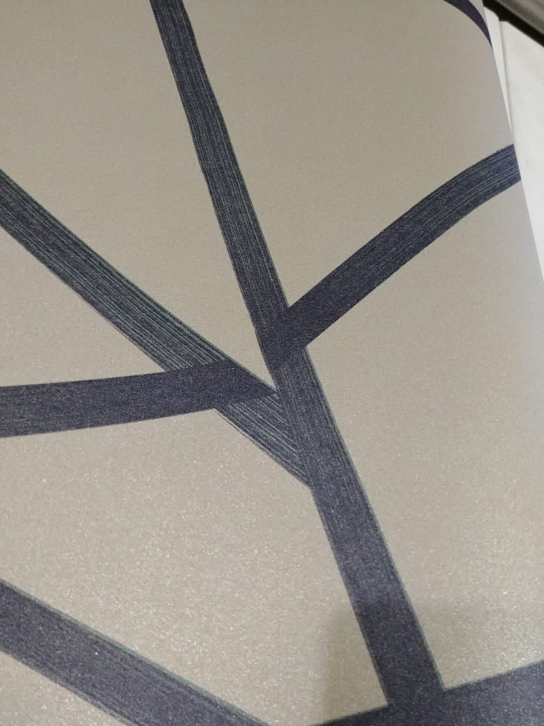 Papel Tapiz Con Patrón Geometrico Rayado Texturizado Pared