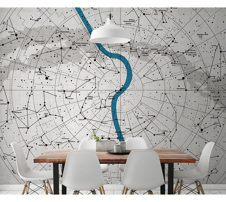 Bacaz-pegatinas de pared 3D pintadas a mano, Mural artístico de mapa de la tierra moderno para sala de estar, papel tapiz fotográfico abstracto 8d, decoración de paredes