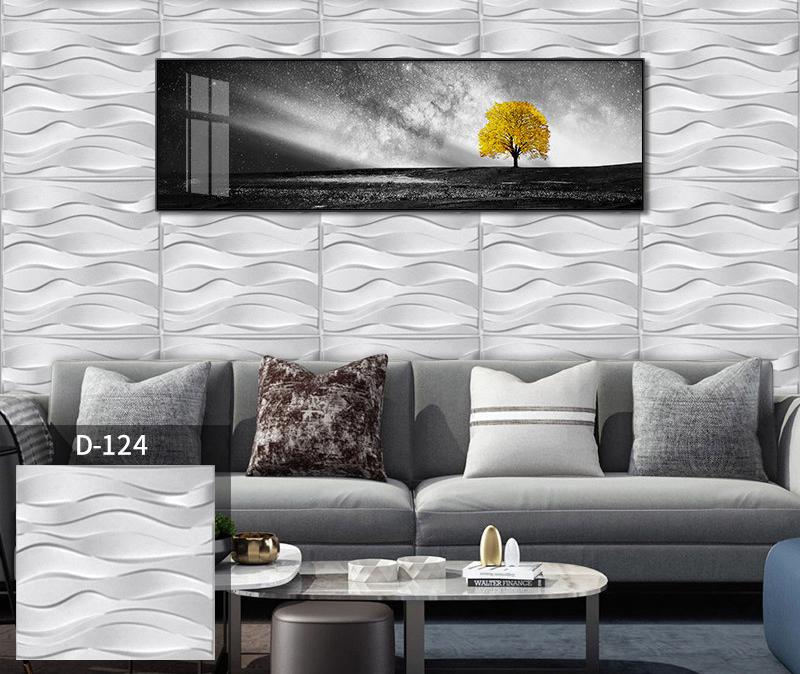 Panel Decorativo 3d Pvc Caja 12 Piezas (3m2) 50x50cm Pared - D-124