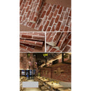 Papel Tapiz Pared Ladrillo Vintage Negro Rojo Café Lavable