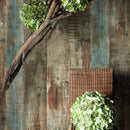 Papel Tapiz Tablas Madera Cafe Verde Vintage Moderno Bar