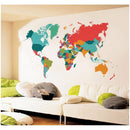 Vinil Sticker Mapa Mundial A Colores Mundi Mapamundi Color