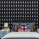 Papel Tapiz 3d Negro Gris Diseño Industrial Vintage Moderno