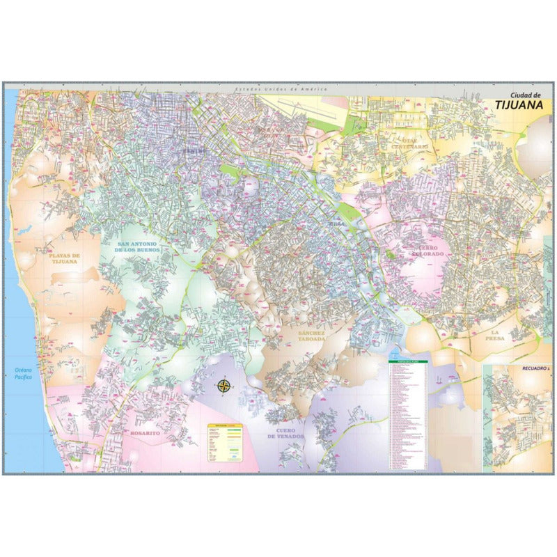 Mapa De Ciudad De Tijuana Mural