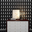 Papel Tapiz 3d Negro Gris Diseño Industrial Vintage Moderno