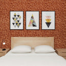 Papel Tapiz Con Patrón Geométrico Madera Texturizado Pared