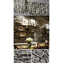 Papel Tapiz Pared Ladrillo Vintage Negro Rojo Café Lavable