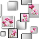 Papel Tapiz Cuadro Floral Rosa Moderno Sala Habitación