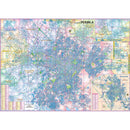 Mapa De Ciudad De Puebla Por Colonias Mural Cartulina