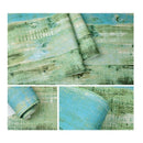 Papel Tapiz Tablas Madera Verde Vintage Moderno Restaurante