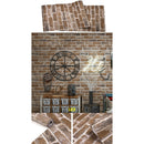 Papel Tapiz Pared Ladrillo Vintage Negro Rojo Café Lavable