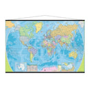 Mapamundi Mural Del Mundo Mapa Mundial Con Varillas Cartulina Plastificado