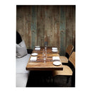 Papel Tapiz Tablas Madera Cafe Verde Vintage Moderno Bar