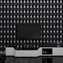 Papel Tapiz 3d Negro Gris Diseño Industrial Vintage Moderno