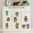 Plantas Macetas Vinil Decorativo Sticker De Pared