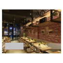 Papel Tapiz Pared Ladrillo Vintage Negro Rojo Café Lavable