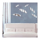 Adhesivo Decorativo Pared Espejo Plumas Sala Pegatinas