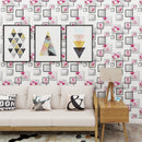 Papel Tapiz Cuadro Floral Rosa Moderno Sala Habitación