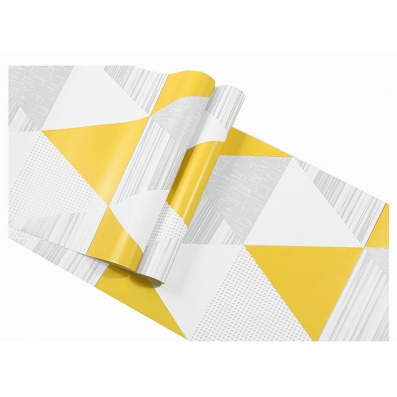 Papel Tapiz Geometrico Triangulos De Colores Pared