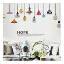 Hope Lamparas Colgantes Vinil Sticker De Pared