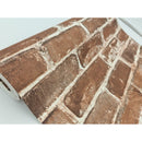Papel Tapiz Pared Ladrillo Vintage Negro Rojo Café Lavable
