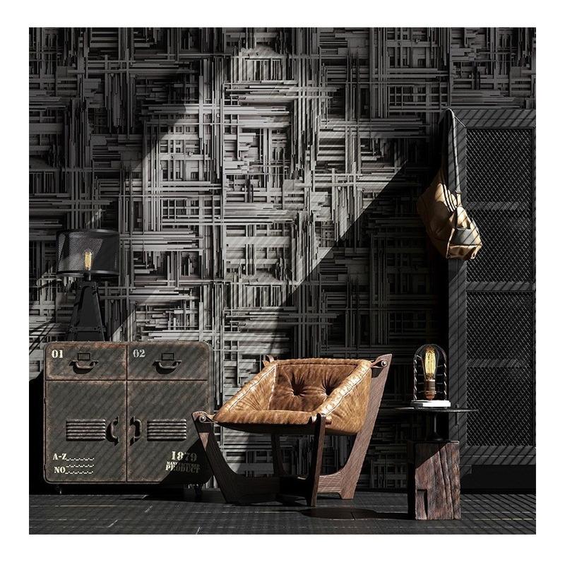 Papel Tapiz Moderno Vintage Industrial Metal Pared Textura