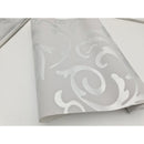 Papel Tapiz Damasco Metálico Reflejante Salas Plata