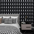 Papel Tapiz 3d Negro Gris Diseño Industrial Vintage Moderno