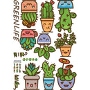 Plantas Macetas Vinil Decorativo Sticker De Pared