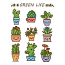Plantas Macetas Vinil Decorativo Sticker De Pared