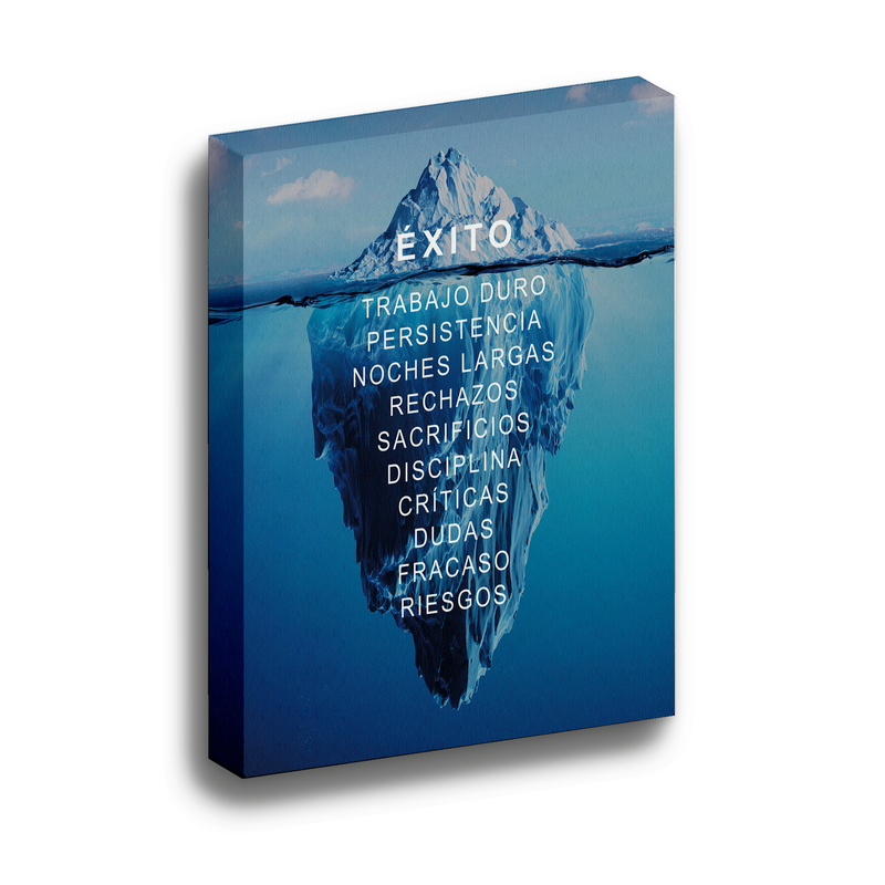 Cuadro Lienzo Canvas Éxito Iceberg Frase Motivación