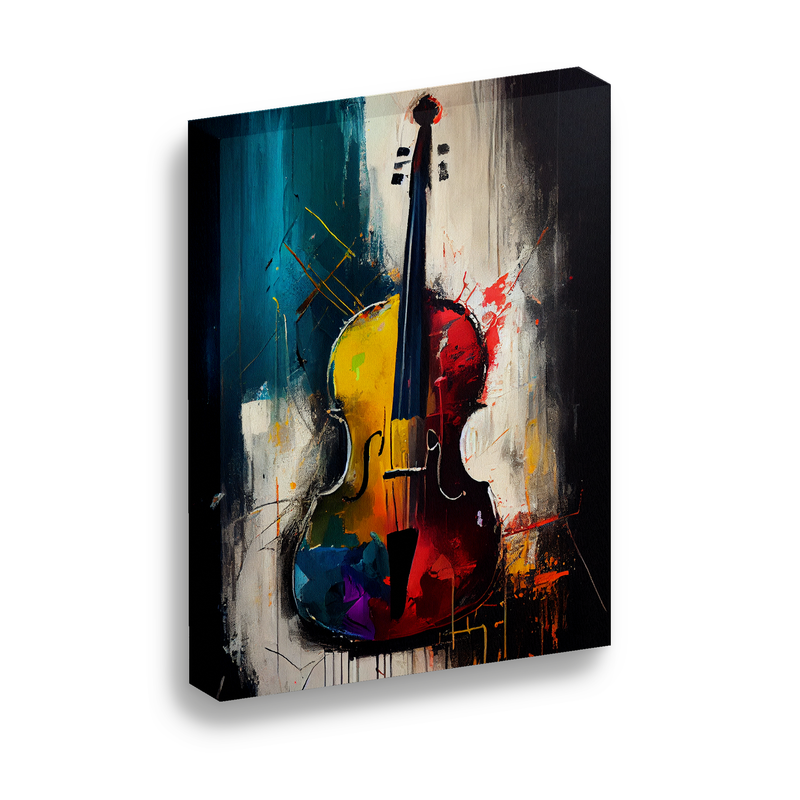 Cuadro Lienzo Canvas Violin Musica Oleo Sala Estudio