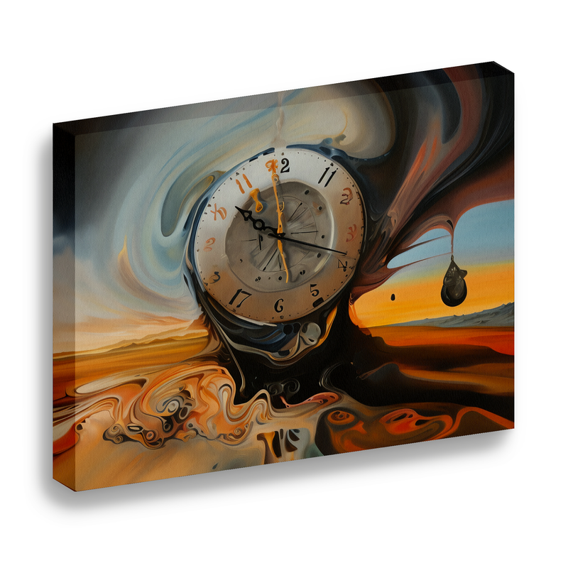 Cuadro Lienzo Canvas Reloj Derretido Metáfora Vida
