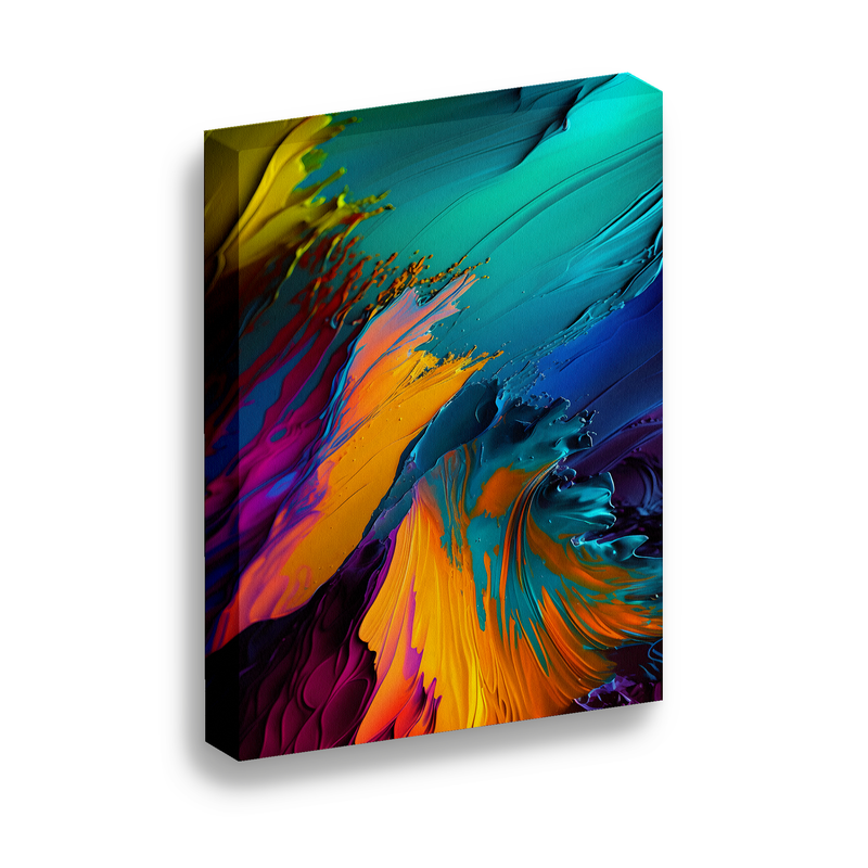 Cuadro Lienzo Canvas Textura Multicolor Abstracto Sala