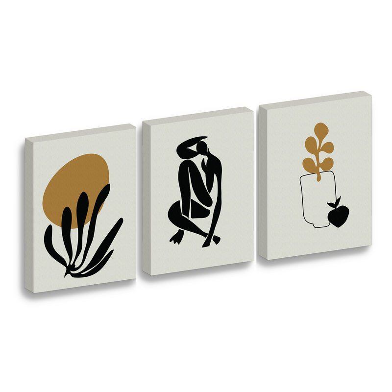 3 Cuadros Lienzo Canvas Matisse Moderno Flores Sala