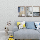 Papel Tapiz Con Patrón Geométrico Rombo Texturizado Pared