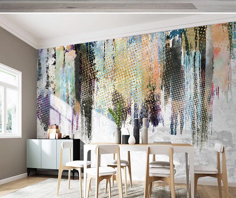 Papel de pared creativo 8d moderno, 3D papel tapiz de color dorado, adhesivo para fondo de TV, decoración de murales de pared