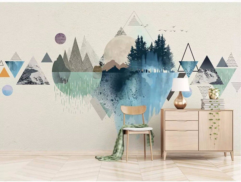 Papel tapiz 3D moderno Simple con personalidad, pegatina de papel tapiz de geometría abstracta 8d, Mural de papel de pared para decoración de murales de pared de sala de estar