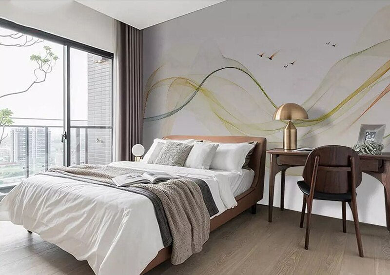 Papel tapiz de línea de mármol, abstracto chino, Mural 3D, papel de pared, pegatina para decoración de pared de sala de estar, nuevo