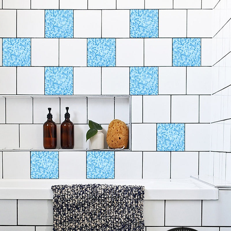 Azulejos Adhesivos Cocina Baño Mosaicos Azules