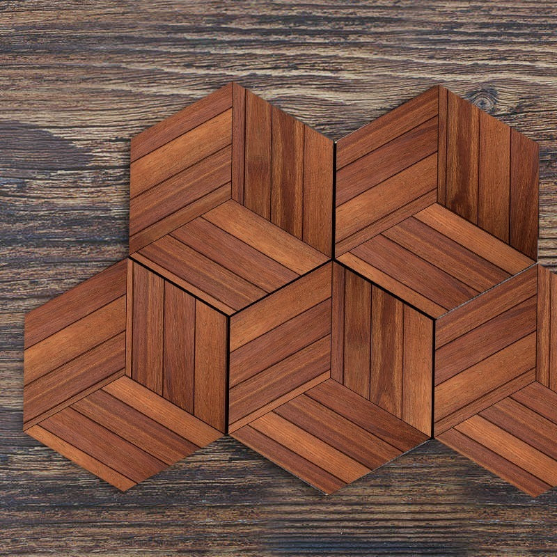 Azulejos Adhesivos Hexagonal Cocina Baño Mosaico Madera